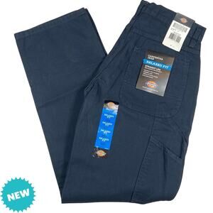 Dickies Jeans Mens 30X32 Dark Blue Relaxed Fit Straight Leg Carpenter Workwear